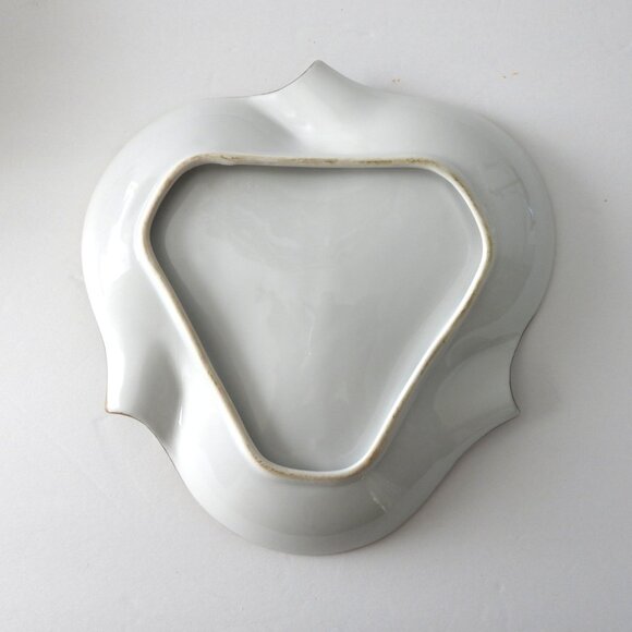 Vintage Decorative Porcelain Dish Hand Painted by Helen Hale White Rose - Picture 5 of 6